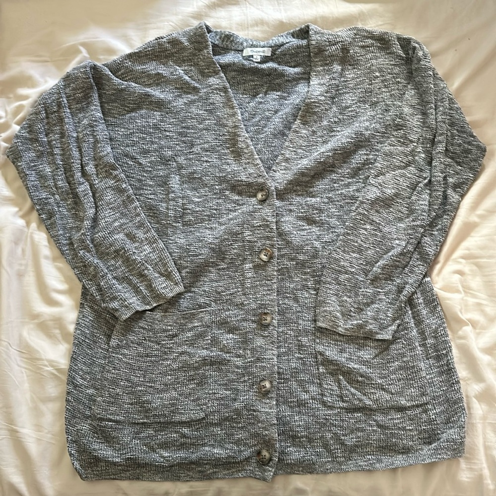Madewell Boyfriend Cardigan in Stone